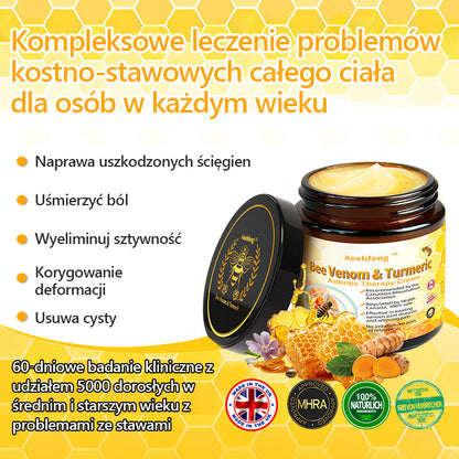 🌟🌟Aeehfeng™ Krem terapeutyczny z jadem pszczelim i kurkumą na artretyzm—specjalizujący się w schorzeniach ortopedycznych i bólu stawów.