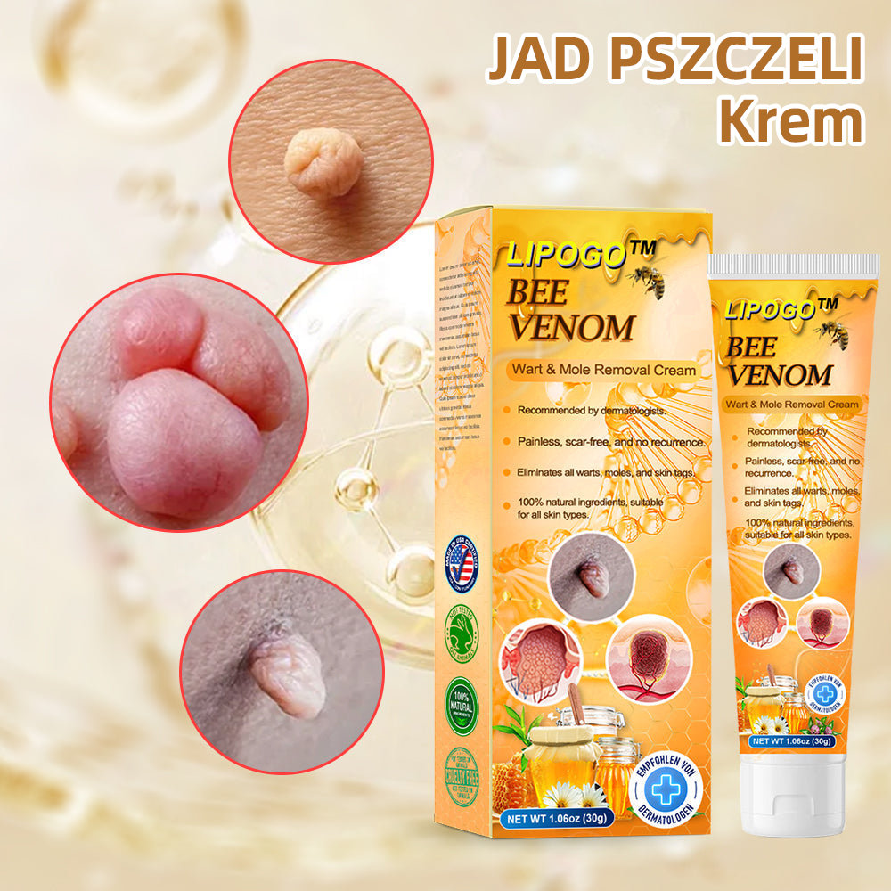 🎉🎉 LIPOGO™ Krem do usuwania brodawek i znaczników z jadem pszczelim(👨‍⚕Suitable dla wszystkich rodzajów skóry)🐝(🔥Ostatni dzień promocji 70% taniej)