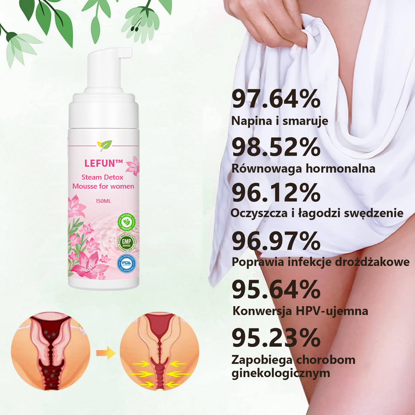 LEFUN™ Steam Detox Mousse dla kobiet (Dla równowagi hormonalnej, chorób ginekologicznych i otyłości) x💖💖