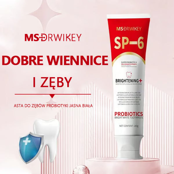 🔥Super Probiotic-6 Pasta do zębów z 6 probiotykami równoważącymi mikroflorę jamy ustnej