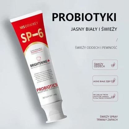 🔥Super Probiotic-6 Pasta do zębów z 6 probiotykami równoważącymi mikroflorę jamy ustnej